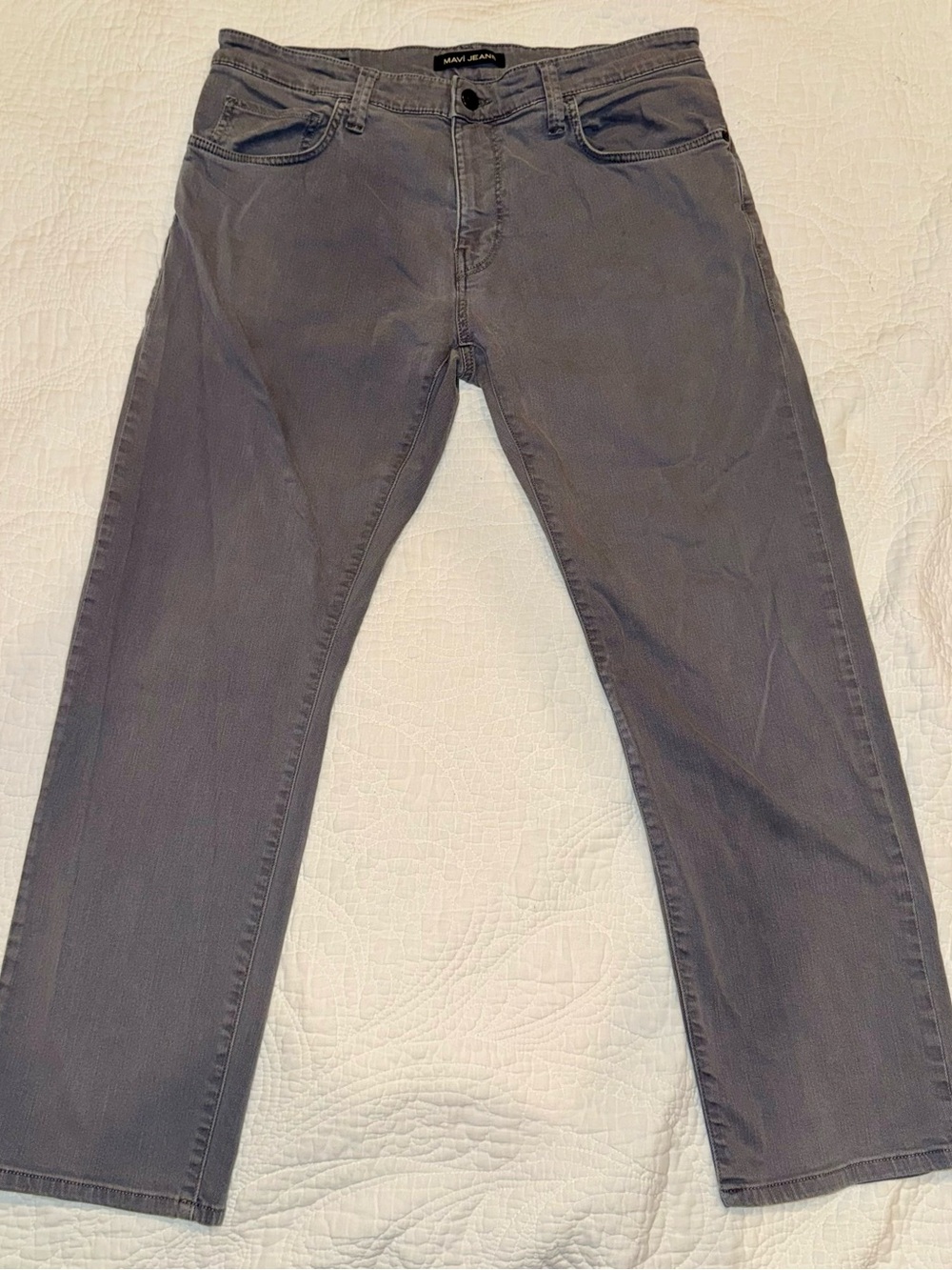 Mavi Zach Straight Leg Gray Jeans Men’s 36x29 Stretch Casual Pants - Picture 2 of 9
